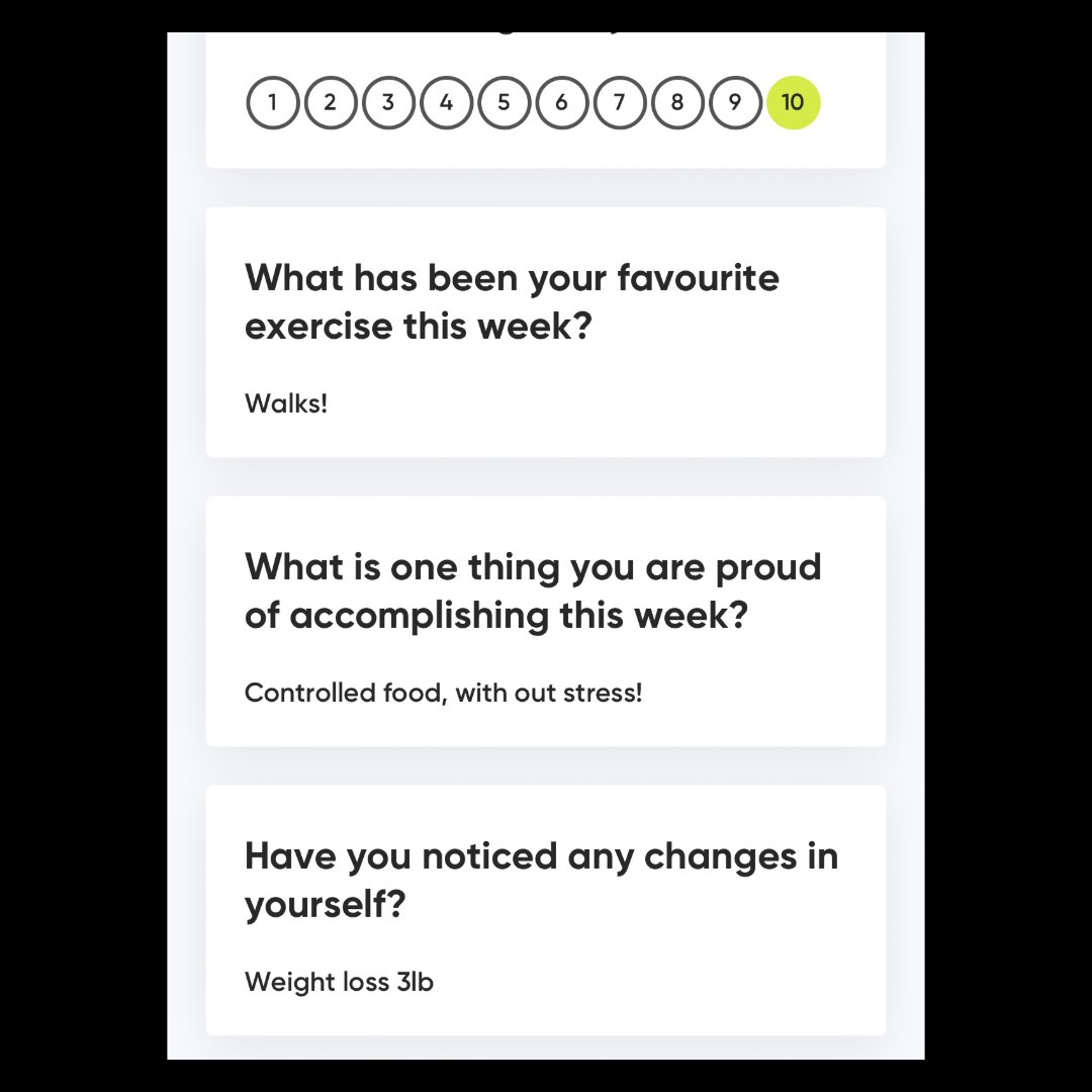 A questionnaire with prompts for feedback and self-reflection.
